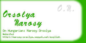 orsolya marosy business card